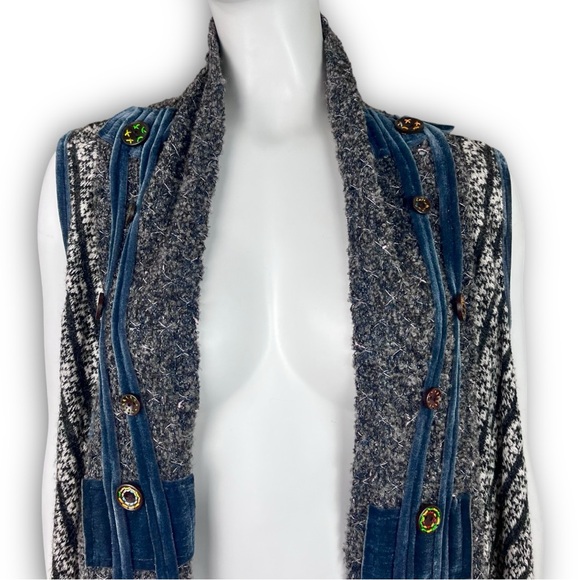 ARIS.A Vintage Sleeveless Sweater Vest Quirky Fairycore Whimsical Boho Lagenlook - Picture 4 of 12